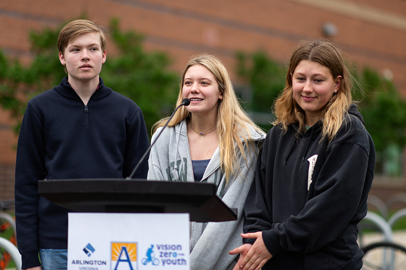 Student road safety club leaders opened the event, displaying their personal commitment to public health.