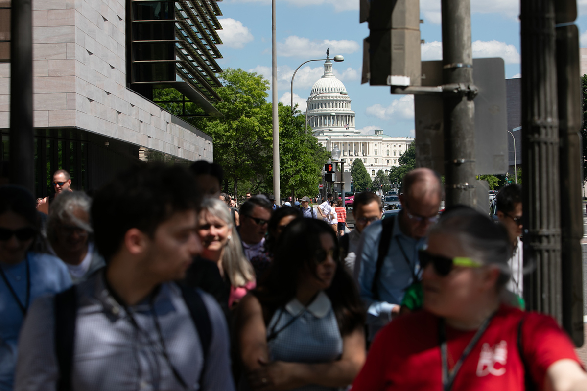 Academy students and instructors joined a walking tour led by Washington DC’s Vision Zero Director.