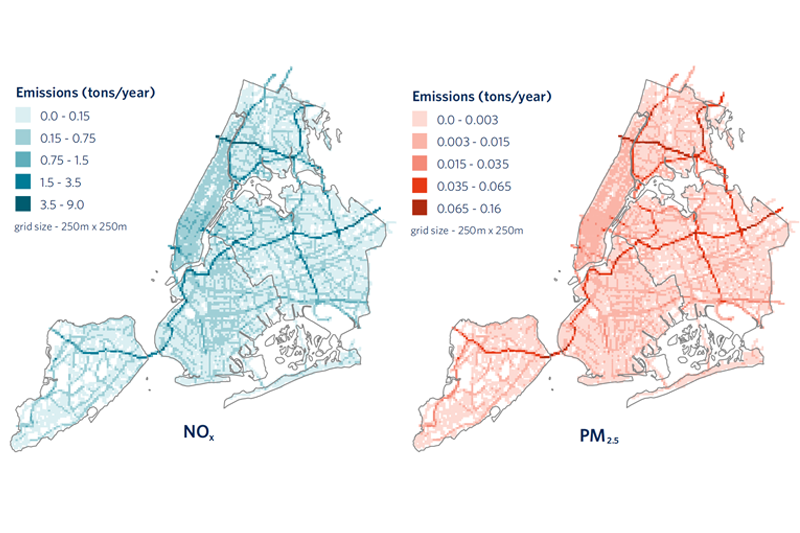 TRUE Initiative in New York City - NOx and PM2.5 emissions