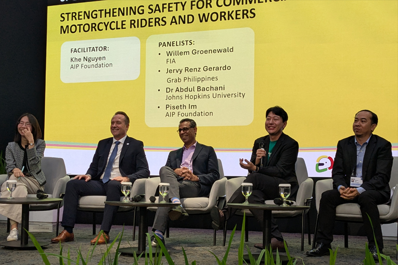 The role of the private sector was highlighted with the FIA’s Willem Groenewald alongside Grab, Johns Hopkins University, and the AIP Foundation.