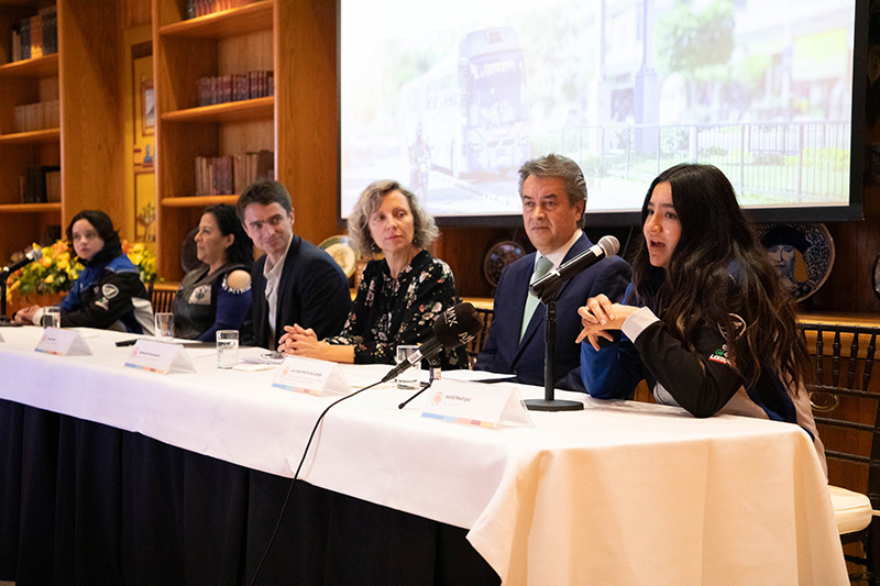 The media panel included Juan Pablo Martin del Campo, Mexican Association of Motorcycle Manufacturers and Importers President, with ITDP Mexico, FIA Foundation &amp; motorcyclists.