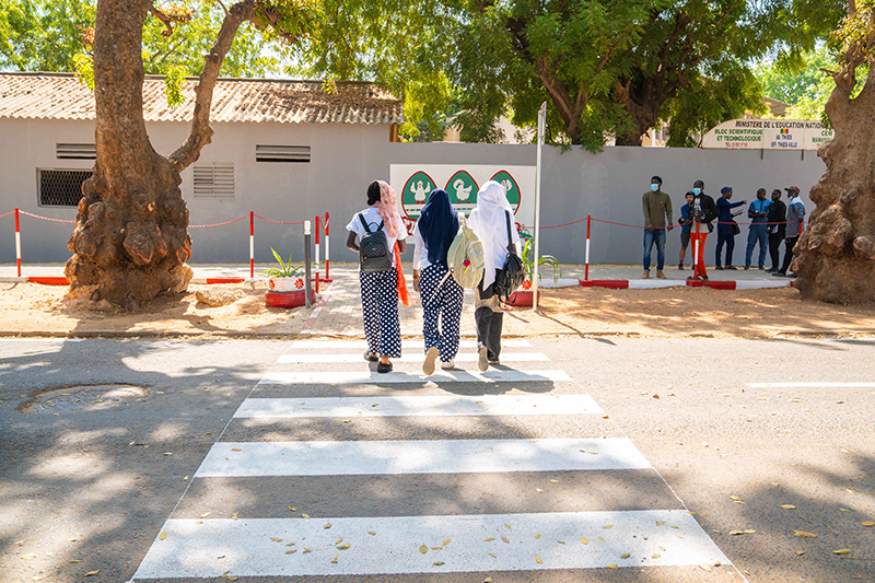 Mamadou Diaw School, Thiès, Senegal – after the upgrades, which included safe crossings.